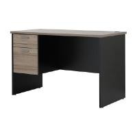 ราคา INDEX LIVING MALL โต๊ะทำงานขาไม้พร้อมลิ้นชัก รุ่น AKTIV สีแนทเชอรัลโอ๊ค/ดำ ขนาด 120 ซม. (YA24273)