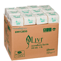 ราคา LIVI กระดาษเช็ดปากป็อปอัพ หนา 1 ชั้น (60 ห่อ/ลัง) (YA24179)