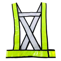 ราคา เสื้อจราจรแถบสะท้อนแสง ตัว V สีเขียวสะท้อนแสง ขนาด 34x49 ซม. ปรับได้ 49-60 ซม. (YA24508)