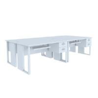 ราคา INDEX LIVING MALL โต๊ะคอมพิวเตอร์ 4 ที่นั่ง รุ่นเวคตร้า สีขาว ขนาด 300 ซม. (YA25086)