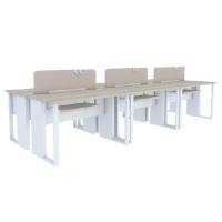 ราคา INDEX LIVING MALL โต๊ะคอมพิวเตอร์ 6 ที่นั่ง รุ่นเวคตร้า สีขาว/เมเปิ้ล ขนาด 360 ซม (YA25252)