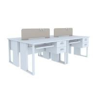 ราคา INDEX LIVING MALL โต๊ะคอมพิวเตอร์ 4 ที่นั่ง สีขาว ขนาด 240 ซม. (YA25334)