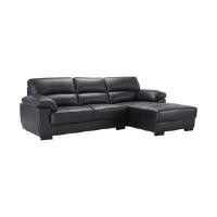 ราคา INDEX LIVING MALL โซฟาหนังแท้ L-shape ด้านซ้าย รุ่นโมเร็ตโต้ สีดำ (YA25352)