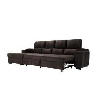 ราคา INDEX LIVING MALL โซฟาเบดผ้า L-SHAPE ด้านขวา รุ่นโดมิโน สีน้ำตาลเข้ม (YA25359)