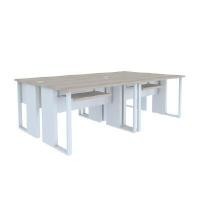 ราคา INDEX LIVING MALL โต๊ะคอมพิวเตอร์ 4 ที่นั่ง รุ่นเวคตร้า สีขาว / สีเมเปิ้ล ขนาด 240 ซม. (YA25900)