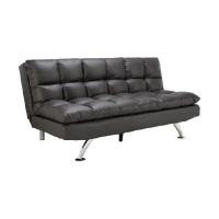 ราคา INDEX LIVING MALL โซฟา PVC ปรับนอน รุ่นเวนดี้ สีน้ำตาลเข้ม (YA26834)