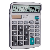 ราคา DELI เครื่องคิดเลข รุ่น 1837 สีเงิน จอแสดงผล 12 หลัก (YA26813)