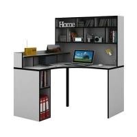 ราคา INDEX LIVING MALL โต๊ะเข้ามุม+hutch รุ่นแซกจิโอ้ สีขาว/ดำ (YA27419)