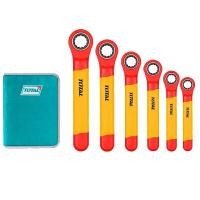 ราคา TOTAL ชุดประแจแหวนฟรี ด้ามหุ้มฉนวน ขนาด 10-19 มม. 6 ตัวชุด รุ่น THKISPA0603 (YA27596)