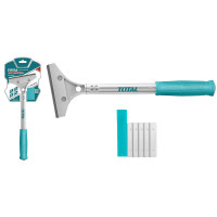 ราคา TOTAL มีดขูดลอก รุ่น THT183201 สีเงิน-ฟ้า ขนาด หน้ากว้าง 4 นิ้ว ยาว 12 นิ้ว (YA27674)