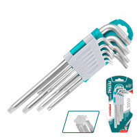 ราคา TOTAL กุญแจหกเหลี่ยม หัวท๊อกซ์ รุ่น THT106392 ขนาด T10-T50 9 ตัว/ชุด (YA27708)