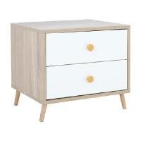 ราคา INDEX LIVING MALL ตู้ข้างเตียง รุ่น ORCHID สีธรรมชาติ/ขาว ขนาด 45 ซม. (YA28987)