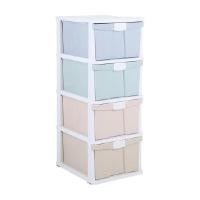 ราคา INDEX LIVING MALL ตู้ลิ้นชัก 4 ชั้น รุ่นอีโค่ โครงสีขาว (ลิ้นชักหลายสี) ขนาด 50x40x104 ซม. (YA29270)