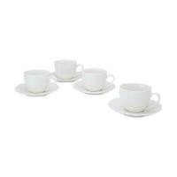 ราคา INDEX LIVING MALL แก้วกาแฟพร้อมจานรอง รุ่นโนมอนด์ สีขาว ชุด 8 ชิ้น (YA29854)