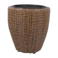 ราคา INDEX LIVING MALL กระถางพลาสติกสาน รุ่นเดลตัน สีน้ำตาลอ่อน ขนาด 37x37x37 ซม. (YA30384)