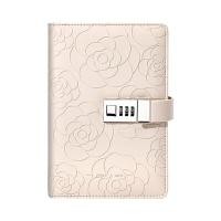 ราคา CASSA สมุดโน๊ต บันทึก ไดอารี่ B6 มีที่ล๊อครหัส ปกหนังกันน้ำ สีครีม ขนาด 18x24x5.2 ซม. (YA31257)