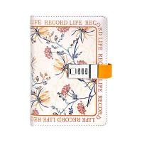 ราคา CASSA สมุดโน๊ต B6 มีเส้น ปกหนังลายดอกไม้ มีที่ล็อครหัส ขนาด 20x14x2.7 ซม. (YA31262)