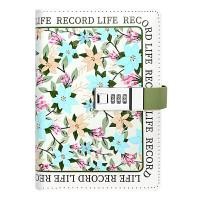 ราคา CASSA สมุดโน๊ต B6 มีเส้น ปกหนังลายดอกไม้ มีที่ล็อครหัส ขนาด 20x14x2.7 ซม. (YA31254)