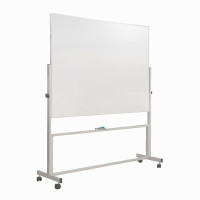 ราคา Pre-order กระดานไวท์บอร์ด 2 หน้า พลิกได้ ขาตั้งล้อเลื่อน สีขาว ขนาด 90 x 150 ซม. (YA31497)