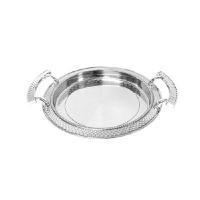 ราคา RRS ถาดกลมสแตนเลส ลายไดมอนด์ พร้อมหูจับ สีสแตนเลส (YA31918)