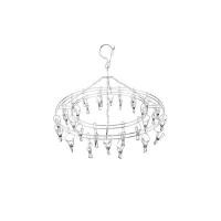 ราคา CASSA-CB0018-CR-32ห่วงตากผ้าสแตนเลสแบบกลม ขนาด 32 ตัวหนีบ พร้อมตะขอล็อค (YA32424)