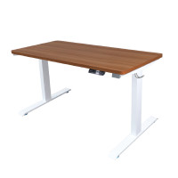 ราคา BEWELL โต๊ะปรับระดับมอเตอร์เดี่ยว สีวอลนัท/ขาขาว ขนาด 120x60 ซม. (YA32773)