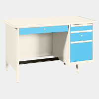 ราคา ICONIC โต๊ะทำงานเหล็ก รุ่น TC-4 สีฟ้าอ่อน ขนาด 4 ฟุต (YA35179)