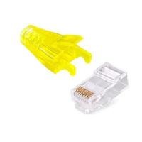 ราคา หัวต่อสาย LAN หัวแลนมาตรฐาน CAT6 RJ45 พร้อมบูทล็อกสายแลน สีเหลือง แพค 10 ชุด รุ่น LINK-US-1002-YELLOW (YA35830)