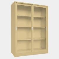 ราคา ICONIC ตู้บานเลื่อนกระจก ทรงสูง รุ่น LKAS-403 สีครีม ขนาด กว้าง 120 ลึก 46 สูง 183 ซม. (YA35929)