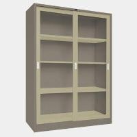 ราคา ICONIC ตู้บานเลื่อนกระจก ทรงสูง รุ่น LKAS-403 สีทูโทน ขนาด 120x46x183 ซม. (YA35931)