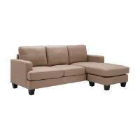 ราคา INDEX LIVING MALL โซฟาผ้า L-SHAPE รุ่น LAMCY สีน้ำตาลอ่อน ขนาด 218x141x85 ซม. (YA37198)