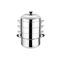 ราคา RRS ซึ้งนึ่ง 3 ชั้น พร้อมฝาหม้อและถาดพลาสติก สแตนเลส 410 ขนาด 28 ซม. (YA37484)