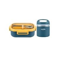 ราคา กล่องอาหารพร้อมกระติกสเตนเลสเก็บอุณหภูมิ Food Grade - B namiko Set C (Y098295)
