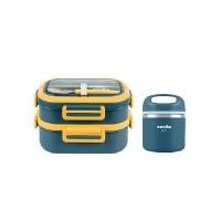 ราคา กล่องอาหาร 2 ชั้น namiko พร้อมกระติกสเตนเลสเก็บอุณหภูมิ Food Grade - Blue (Y098341)