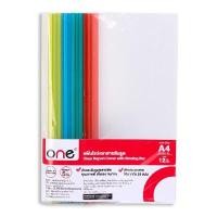 ราคา แฟ้มสันรูด A4 5 มม. ONE คละสีใส (แพ็ค 12 เล่ม) (6003895)