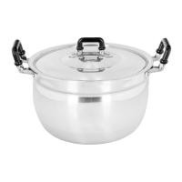 ราคา หม้อสองหูอะลูมิเนียมพร้อมฝา จระเข้ ขนาด 24 ซม. สีเงิน (Y030105)