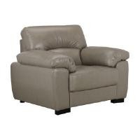 ราคา INDEX LIVING MALL โซฟาหนังแท้ผิวสัมผัส 1 ที่นั่ง รุ่นโมเร็ตโต้ สีเทา (YA26039)