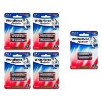 ราคา ถ่านม้าขาวอัลคาไลน์ AA,AAA 4+1 แพ็ค (2pcs/pack) (YC63629)