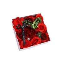 ราคา CASSA B1S107-RD-กล่องของขวัญกระดาษสบู่ดอกไม้พร้อมการ์ดอวยพร (YA35076)