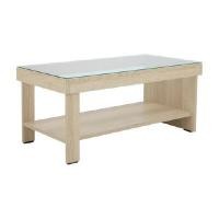 ราคา INDEX LIVING MALL โต๊ะกลางกระจก รุ่น CHAMP สีไลท์ วู้ด ขนาด 80 ซม. (YA37029)