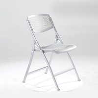 ราคา CASSA -F1C014-เก้าอี้เหล็กชุบแบบพับได้ สีเทา . (YB07563)