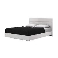 ราคา INDEX LIVING MALL เตียงนอน รุ่นบลัง ขนาด 5 ฟุต (พื้นเตียงซี่) สีขาว (YA26461)