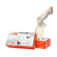 ราคา SRI TRANG ถุงมือยางไม่มีแป้ง รุ่น GLOVE02 สีส้ม ไซส์ XS แพ็ค 100 ชิ้น (9A04225)