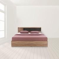 ราคา เตียงนอน รุ่นสเปนเซอร์ INDEX LIVING MALL ขนาด 5 ฟุต - สีน้ำตาลเข้ม/เทา (Y082991)