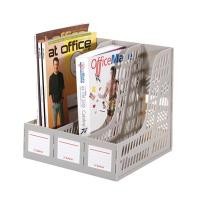 ราคา กล่องเอกสารพลาสติก 3 ช่อง เทา โรบิน 123 (6289118)