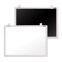 ราคา ไวท์บอร์ดแม่เหล็ก2 WH+BK Board ขอบสีขาว30x40cm มุนเกียว PMB-131W 30x40cm แผ่น (Y084814)