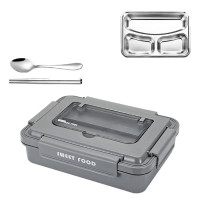 ราคา กล่องข้าวสแตนเลสเก็บอุณหภูมิ(สีเทา) THAI SUN SPORT รุ่น KC0019-GY สีเทา pcs (YA21835)
