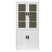 ราคา MEDILA ตู้เหล็กเก็บเอกสาร ตู้เหล็กบานเปิดสูงบนกระจก-ทึบ สีขาว ขนาด 85x180x39 ซม. (YB51129)