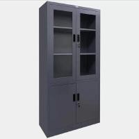 ราคา THAI SUN SPORT ตู้เหล็กเก็บเอกสาร บานเปิดสูงบนกระจก-ทึบล่าง รุ่น SH0008GY-1 สีเทา (YB95823)