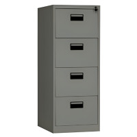 ราคา MEDILA ตู้ลิ้นชัก ตู้เอกสารเหล็ก 4 ลิ้นชัก รุ่น S สีเทา จัดส่งพร้อมประกอบ (YC10982)